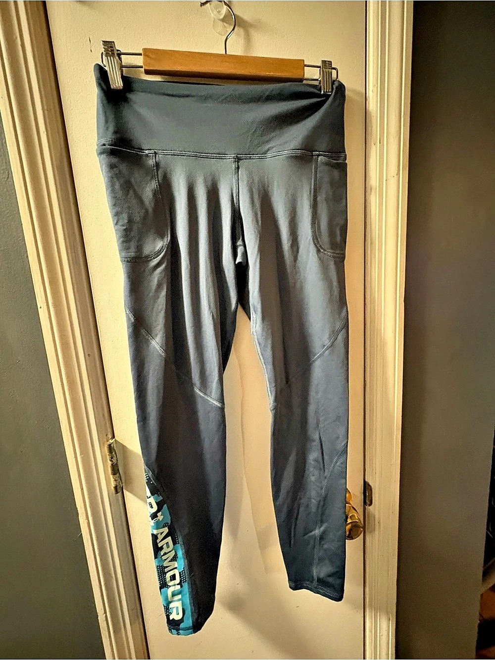 Under Armour UA Movement Printed Ankle Leggings Blue Medium